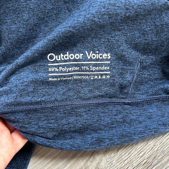 Outdoor Voices Navy Performance Hoodie Long Sleeve Small Stretch Activewear - Picture 5 of 6